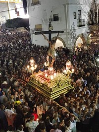 SOLEMNE PROCESIÓN.- SALIDA DEL STMO. CRISTO DE LA LUZ