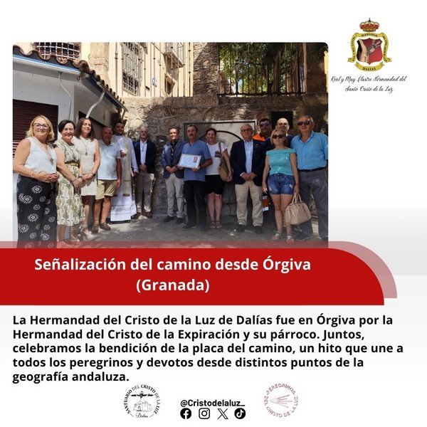 Bendición de la placa del camino en Orgiva