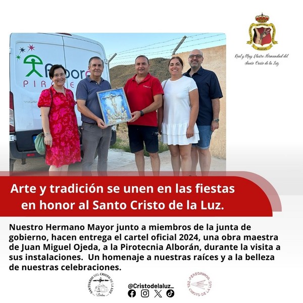 Arte y tradición se unen en las fiestas en honor al Santo Cristo de la Luz.