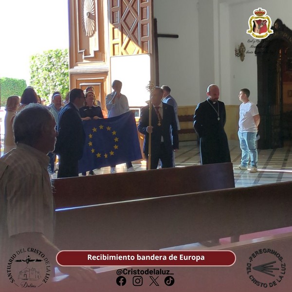 La bandera de Europa custodiará al Santo Cristo de la Luz