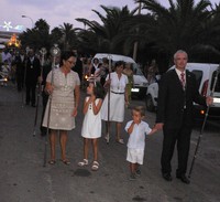 La Hermadad del Cristo de la Luz acompaño a la Hermandad de la Virgen de las Mercedes de Balerma