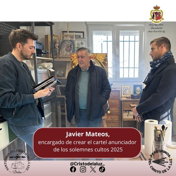 Javier Mateos, encargado de crear el cartel anunciador de los solemnes cultos 2025