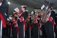 LA AGRUPACIÓN MUSICAL NTRA. SRA. DEL CARMEN DE CUEVAS DE ALMANZORA UNE SUS NOTAS A LA BANDA DE DALÍAS EN LA PROCESION DEL CRISTO