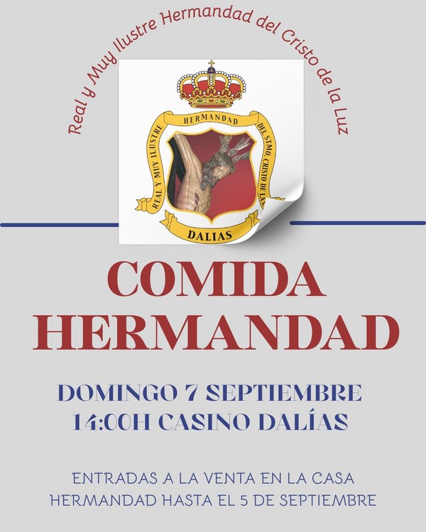 La Hermandad del Cristo de la Luz de Dalías celebra su tradicional Comida de Hermandad.