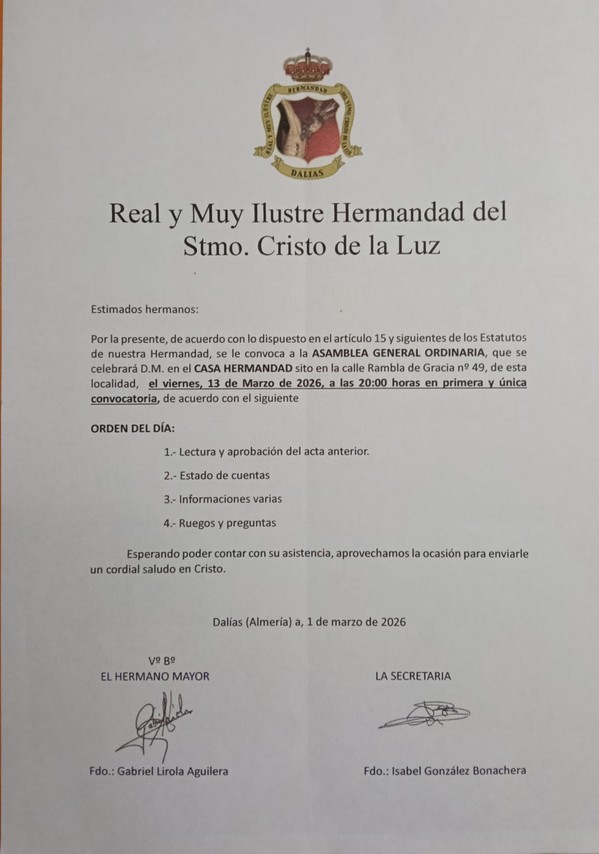 Convocatoria de Asamblea General Ordinaria 2026