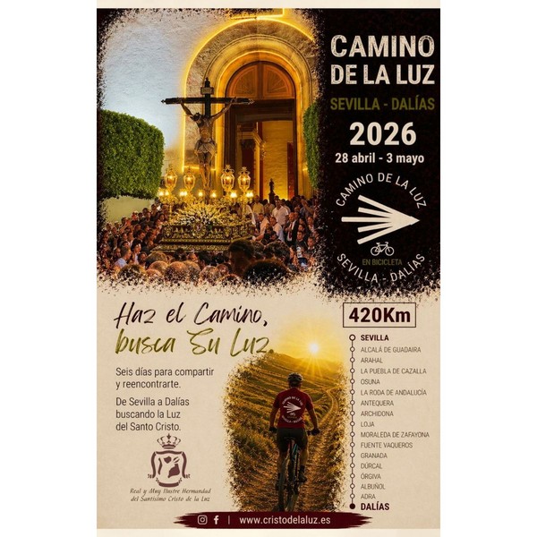 ¡PREPARA TU BICICLETA! 🚴‍♂️✨ Vuelve el Camino de la Luz 2026.