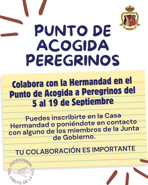 Voluntarios para el Punto de Acogida a Peregrinos de las Fiestas del Cristo de la Luz 2024