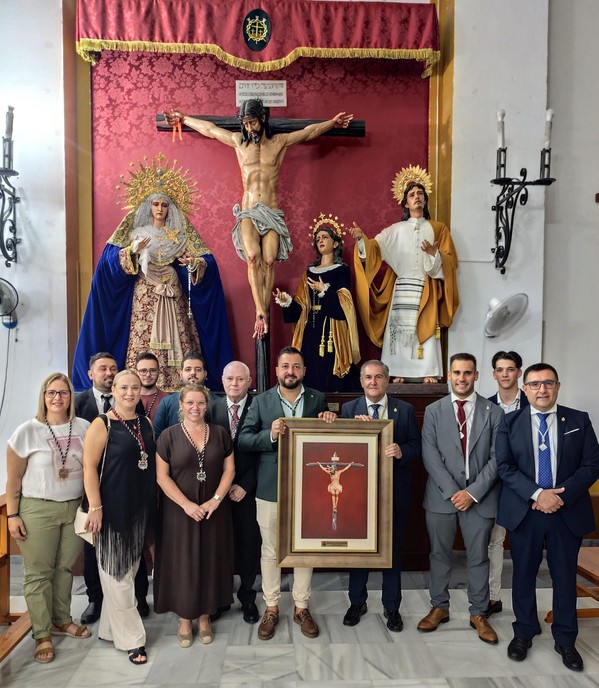 ENTRONIZACION DE UN CUADRO CON LA IMAGEN DEL STMO. CRISTO DE LA LUZ EN LA IGLESIA DE SAN ROQUE EN ALMERÍA.