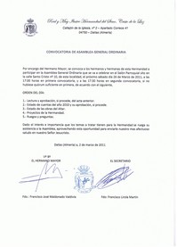 CONVOCATORtA DE ASAMBLEA GENERAL ORDINARIA