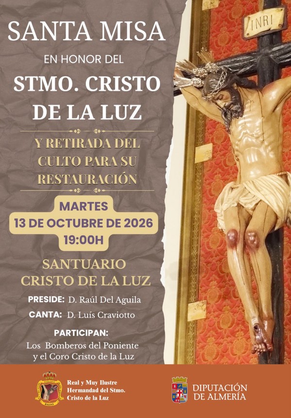 ✝️ SANTA MISA EN HONOR AL STMO. CRISTO DE LA LUZ