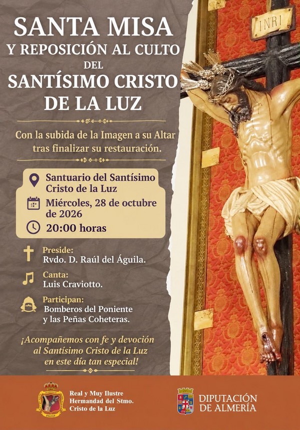 ✨ REPOSICIÓN AL CULTO DEL STMO. CRISTO DE LA LUZ ✨