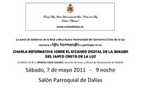 CHARLA INFORMATIVA SOBRE EL ESCANEO DIGITAL DE LA IMAGEN DEL SANTO CRISTO DE LA LUZ