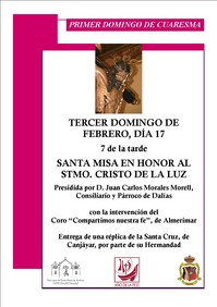 MISA EN HONOR AL STMO. CRISTO DE LA LUZ