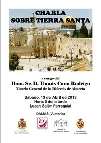 CHARLA SOBRE TIERRA SANTA A CARGO DE D. TOMÁS CANO