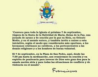 JORNADA DE AYUNO Y ORACIÓN POR LA PAZ EN SIRIA