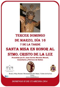 SANTA MISA EN HONOR AL STMO. CRISTO DE LA LUZ