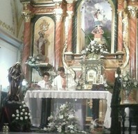 ENTRONIZACIÓN DE SANTA MARÍA EUGENIA EN LA IGLESIA DE CELÍN