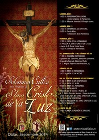 CARTEL DE LOS CULTOS EN HONOR AL STMO. CRISTO DE LA LUZ
