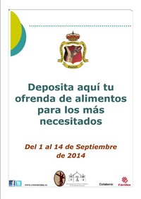 OFRENDA DE ALIMENTOS PARA LOS MÁS NECESITADOS