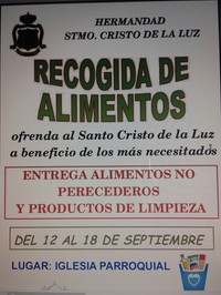 RECOGIDA DE ALIMENTOS PARA LOS MÁS NECESITADOS