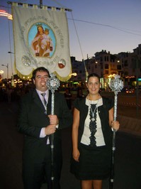 Representacion de la Junta de Gobierno en la Procesion de la Virgen del Carmen de Aguadulce