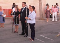 Representacion de la Junta de Gobierno en la Procesion de la Virgen de las Mercedes en Balerma