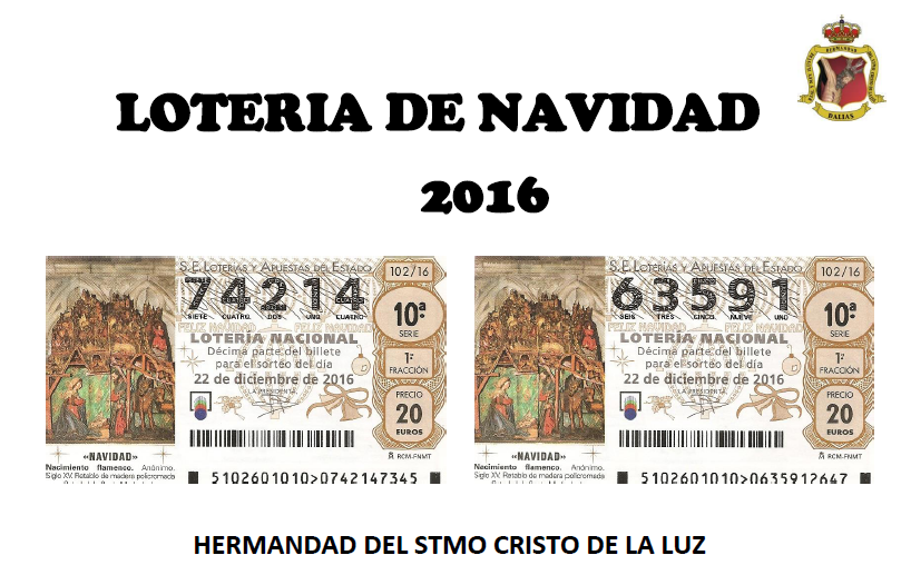 LOTERÍA DE NAVIDAD 2016