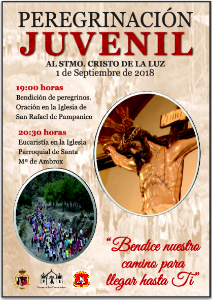 PEREGRINACIÓN JUVENIL AL STMO. CRISTO DE LA LUZ 2018