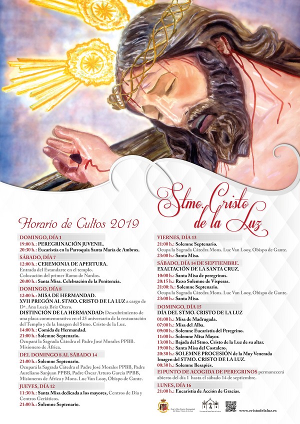 CARTEL DE LOS SOLEMNES CULTOS EN HONOR DEL SATMO. CRISTO DE LA LUZ - DALÍAS