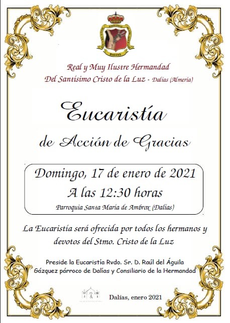 EUCARISTÍA DE ACCIÓN DE GRACIAS