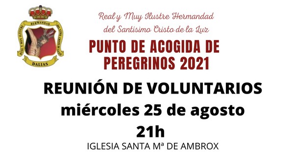 VOLUNTARIOS ACOGIDA A PEREGRINOS 2021.