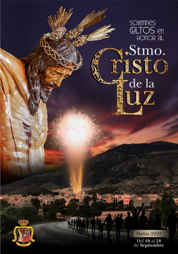 CARTEL DE CULTOS AL CRISTO DE LA LUZ  2022 .