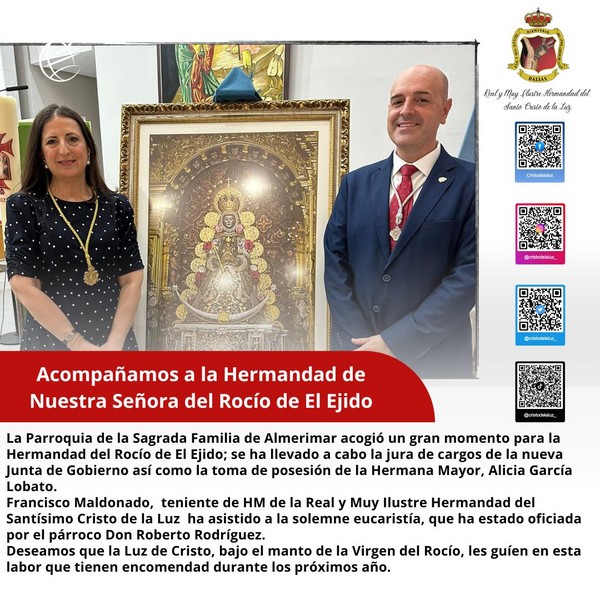 Acompañamos a la Hermandad de Nuestra Señora del Rocío de El Ejido