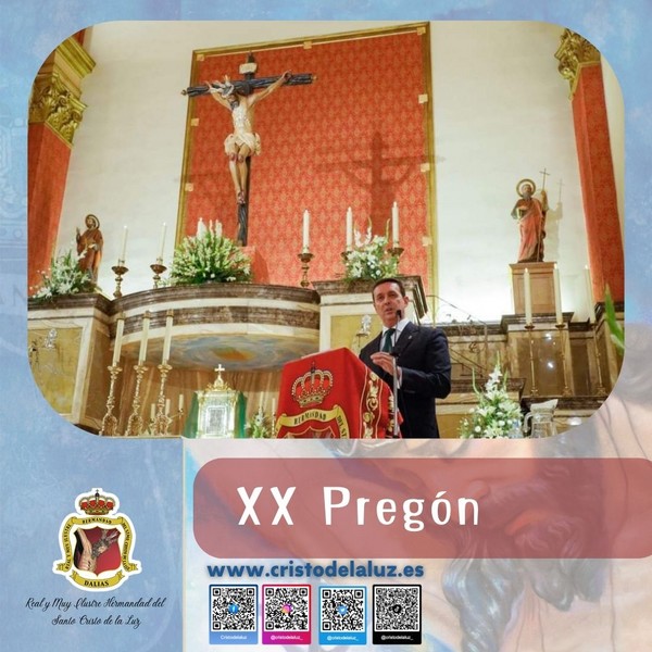 XX Pregón del Sántisimo Cristo de la Luz