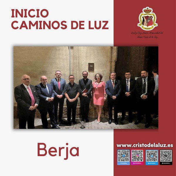 Inaugurada la placa del Camino del Peregrino al Cristo de la Luz  en Berja.